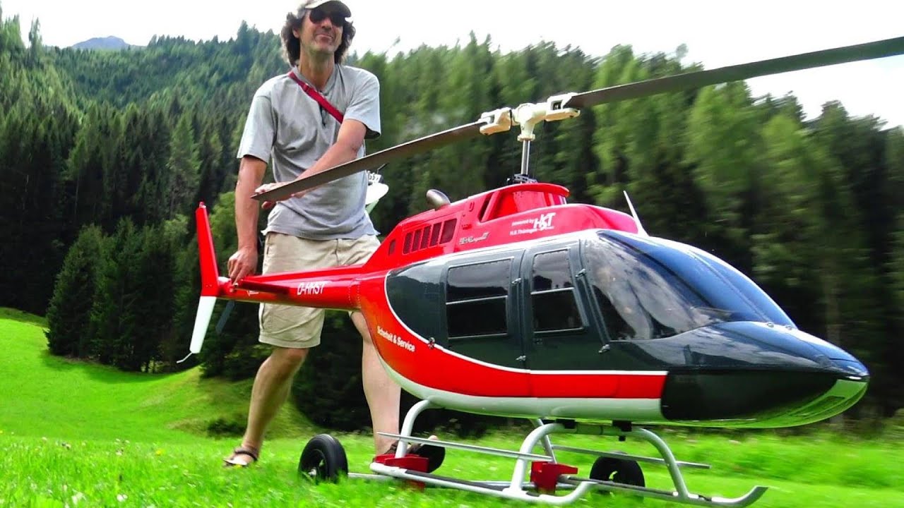 Guy Vanderschelden with a very nice Big Bell 206 Wisper Rotor RC Helicopter Arlberger Adler 2020