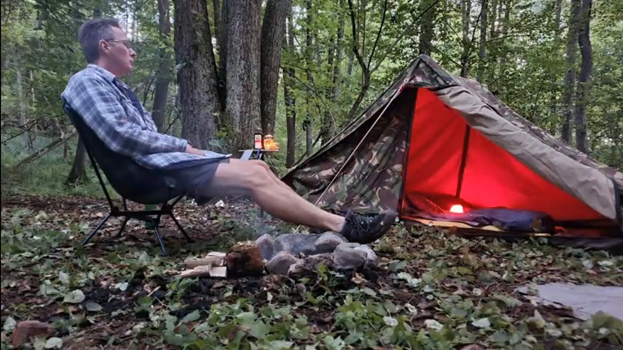Overnighter mit dem Holländischen  Armee  Zelt#canvastent#stealthcamping
