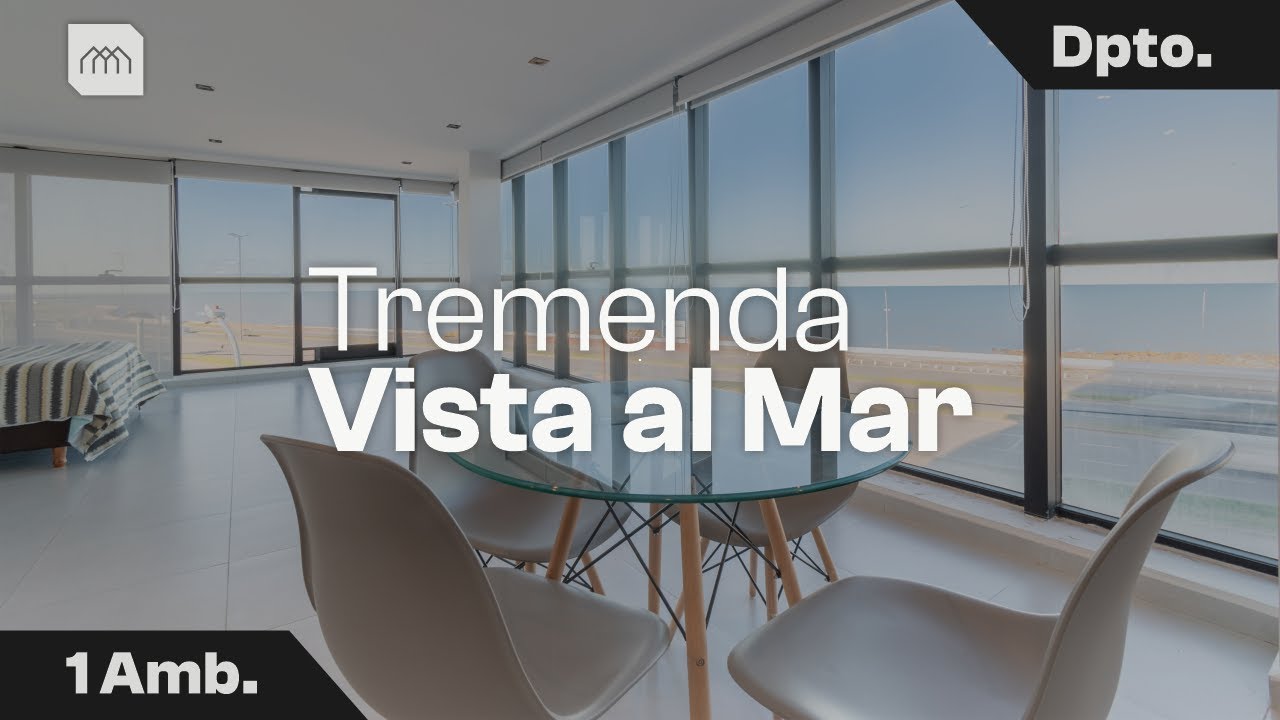 Monoambiente con gran VISTA AL MAR en Mar del Plata