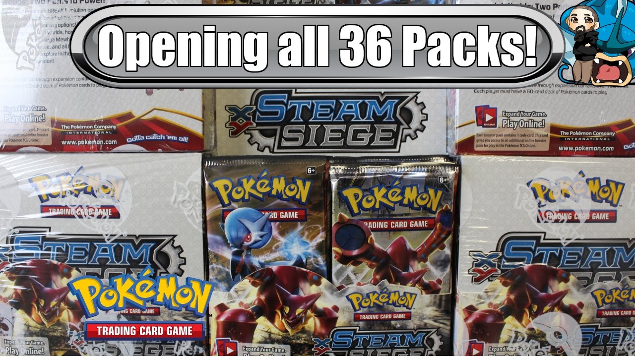 Steam Siege Booster Box Opening! All 36 packs! Pokemon TCG Unboxing