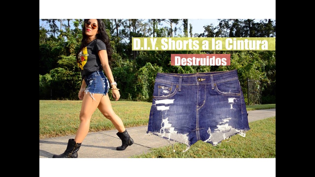 ♡ D.I.Y. Shorts a la Cintura Destruidos (High waisted destroyed shorts) ♡