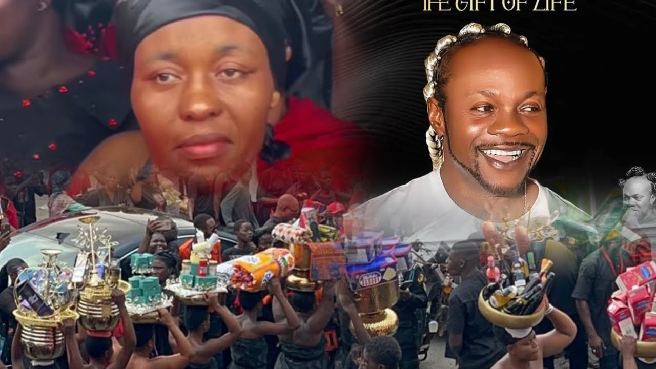 The wife of Daddy Lumba, Odo Broni performs widowhood rites 😢😢