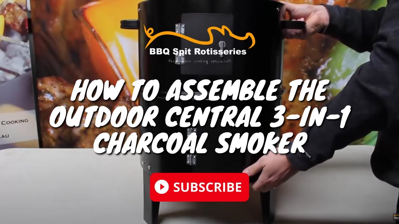 How to assemble the Outdoor Central 3-in-1 Charcoal Smoker