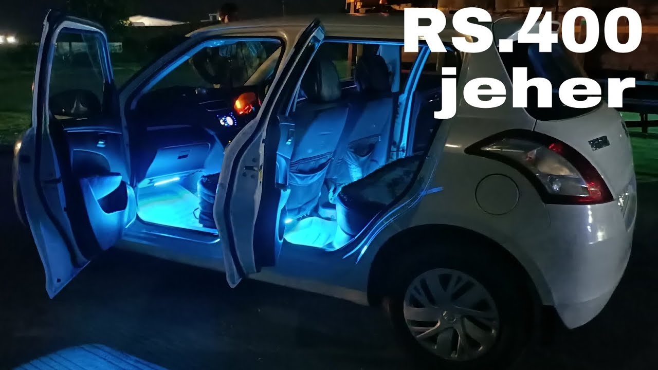 swift me RGB led light install and unboxing footwell light