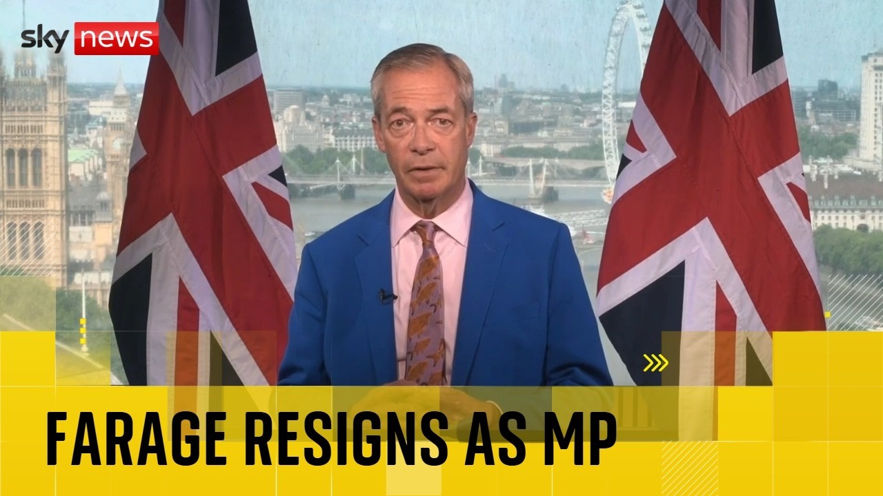 Farage quits as MP and will stand in Clacton by-election
