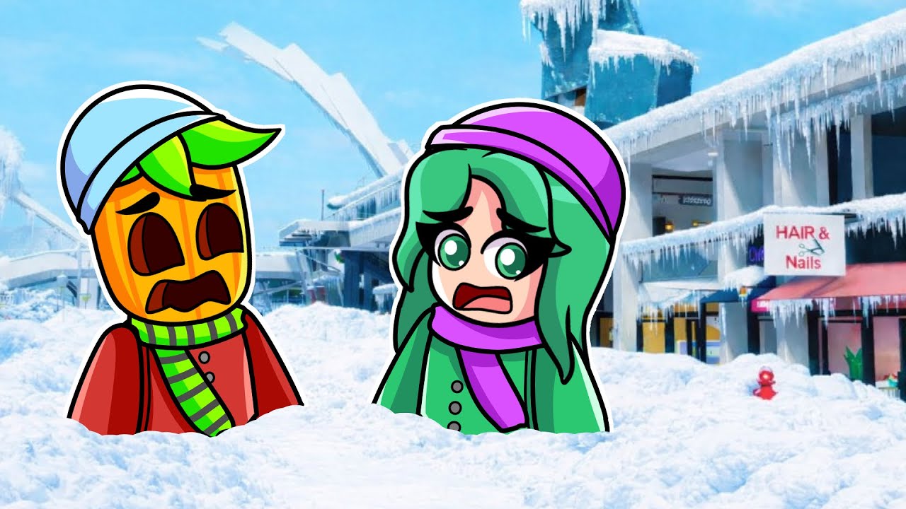 SOBREVIVIMOS a la TORMENTA DE NIEVE de BROOKHAVEN en ROBLOX