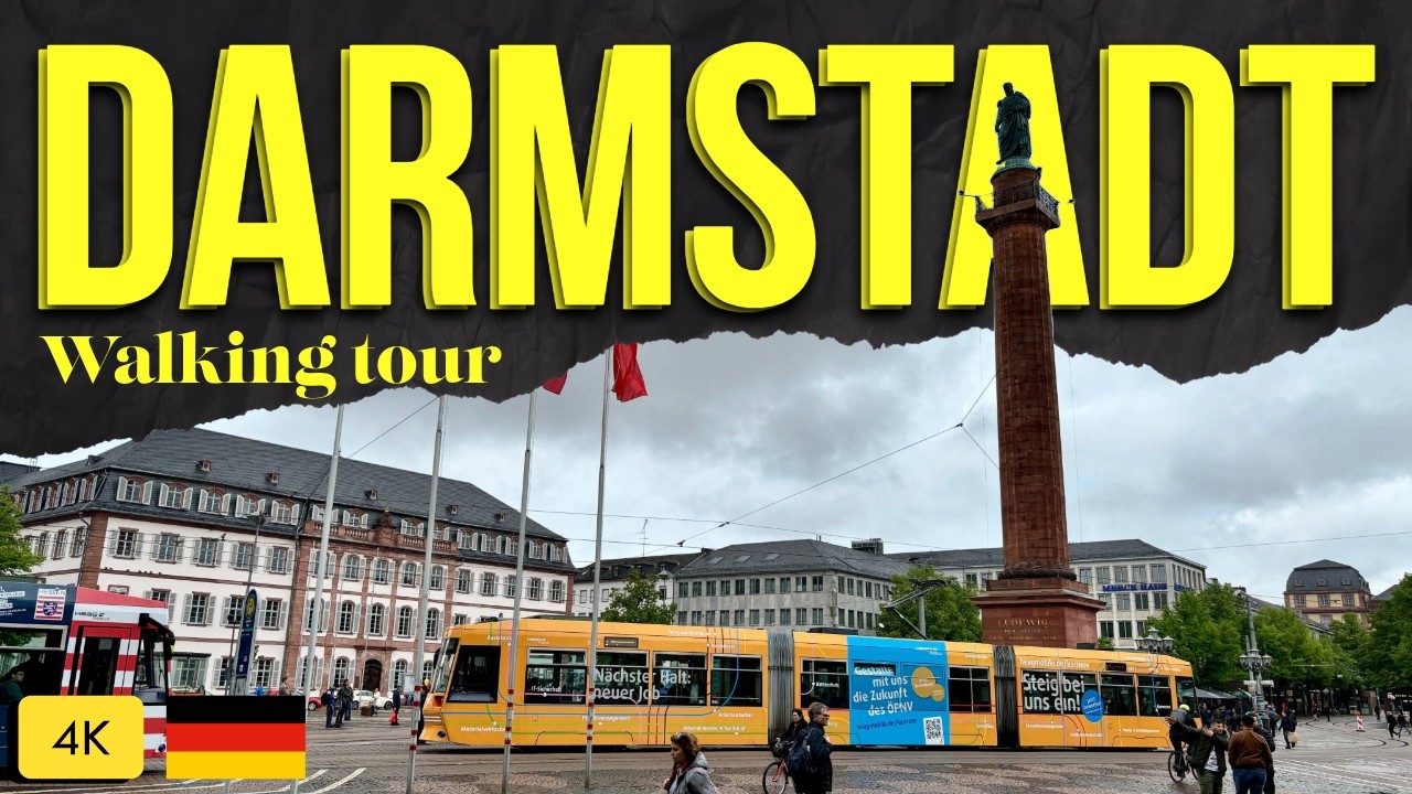 Darmstadt Germany 4k / Darmstadt Walking Tour / Walking Tour 4k Germany