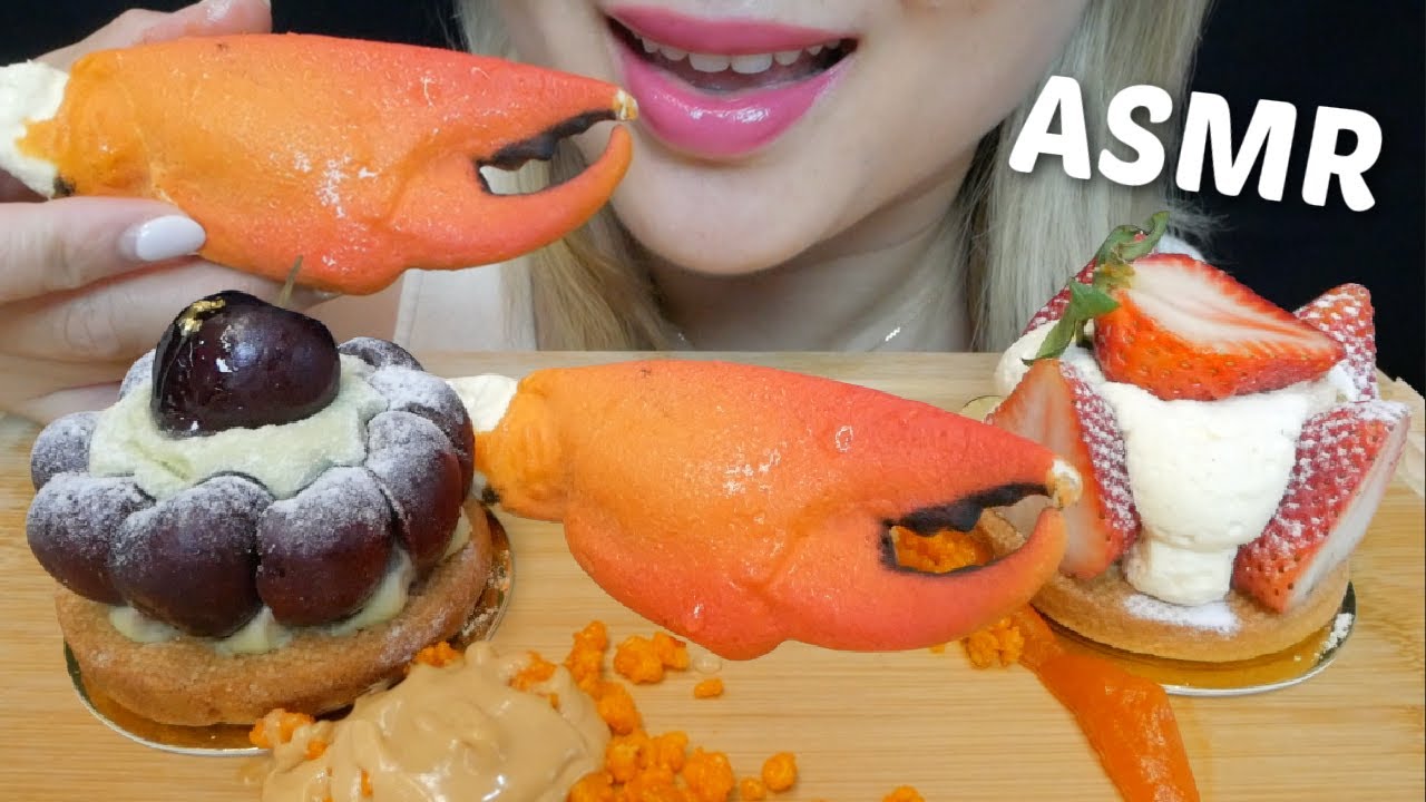 ASMR Mini Mousse Cakes  Thailand Edition *Relaxing soft Eating Sounds | N.E Let's Eat