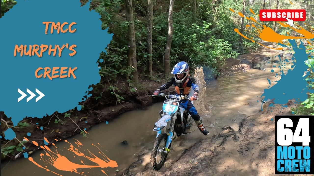 Exploring TMCC Murphy's Creek - Hard Enduro by an 8-year-old on a TC65 in the creek-bed.
