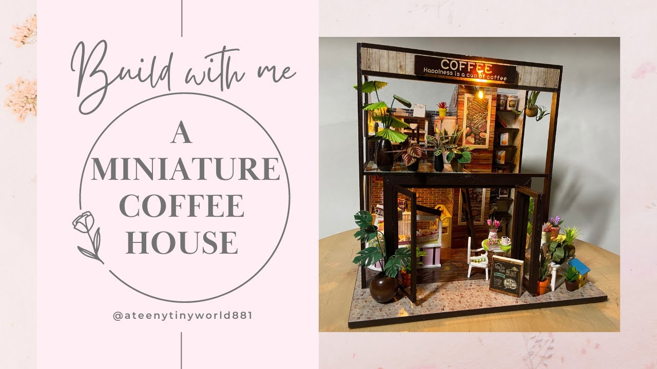 Coffee House Miniature Dollhouse Kit | Full Build | Step by Step | Satisfying Video