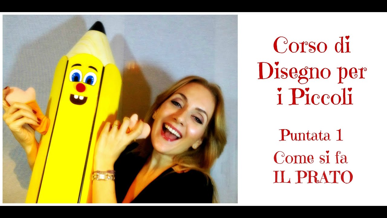 Corso di disegno per i Piccoli Lez.1 (Come disegnare e colorare un bel prato) -Arte per Te-