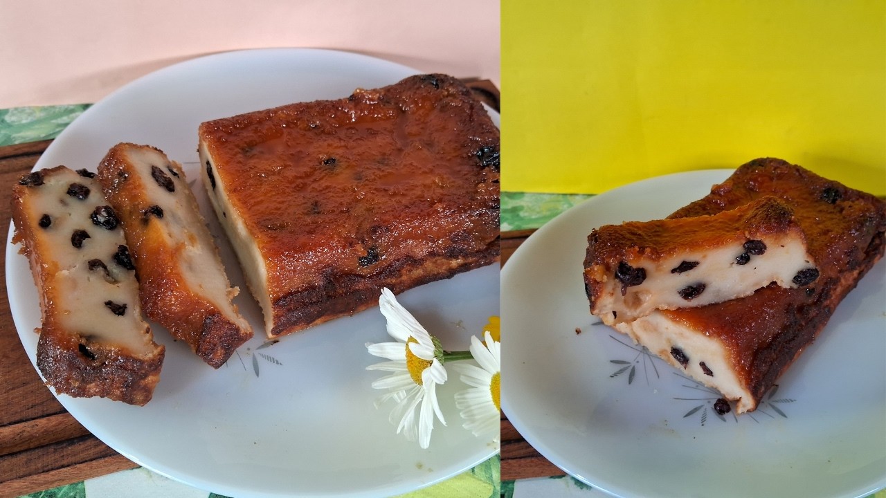 BUDÍN CREMOSO de PAN Receta Original FÁCIL
