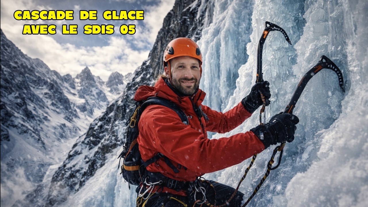 Cascade de glace avec les pompiers des Hautes-Alpes !!!