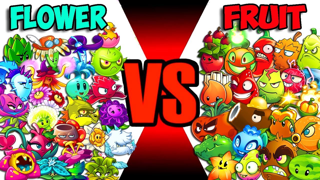 Team FLOWER vs FRUIT - Which Plant Team Will Win? - PvZ 2 Plant vs Plant