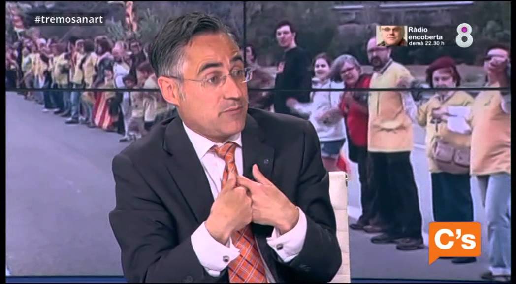 C's - Cara a Cara en 8Tv. Javier Nart (C's) - Ramon Tremosa (CIU) 13/05/2014