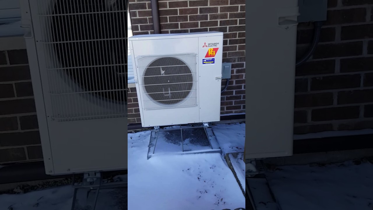 Mitsubishi Hyper-Heating multi-zone operating in cold weather