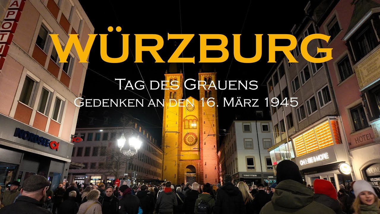 Würzburg 16 March 1945 - 80 Years Commemoration 2025 4K