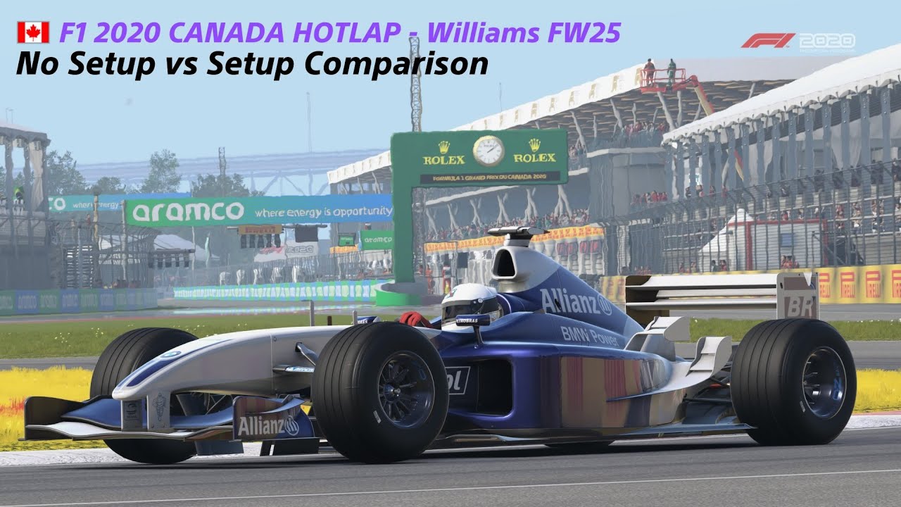 F1 2020 | 🇨🇦 CANADA CLASSIC CARS HOTLAP - Williams FW25 | Comparison | KARL___24