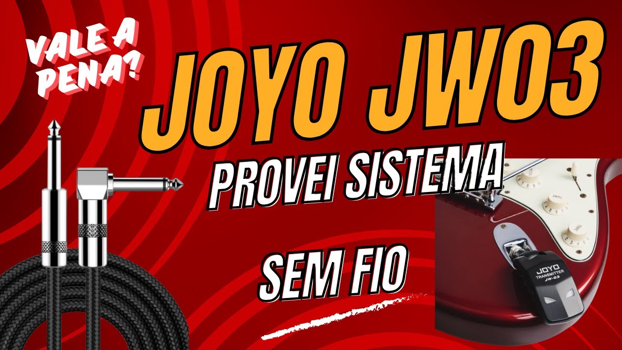 Testei o Transmissor Joyo JW03 sem fio  para Guitarra - Vale a pena? Provei e Recomendo