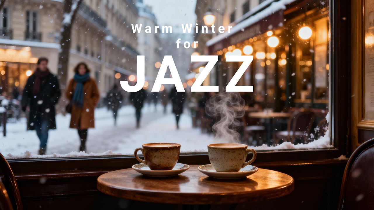 Cozy Winter Jazz & Coffee Shop Ambiance ~ Relaxing Smooth Jazz Piano for Snow Days