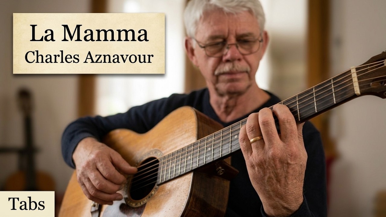 La Mamma ( Guitar Fingerstyle - Tab ) Charles Aznavour