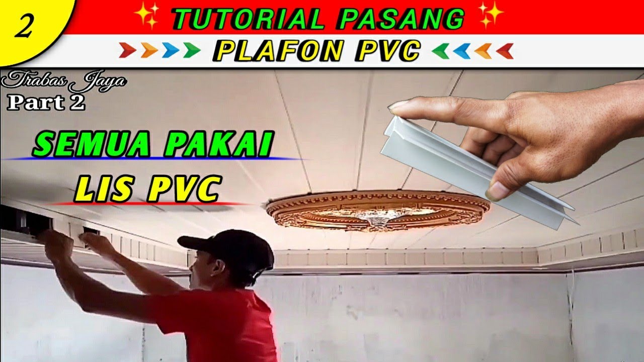 cara pasang plafon pvc drop ceiling bertingkat