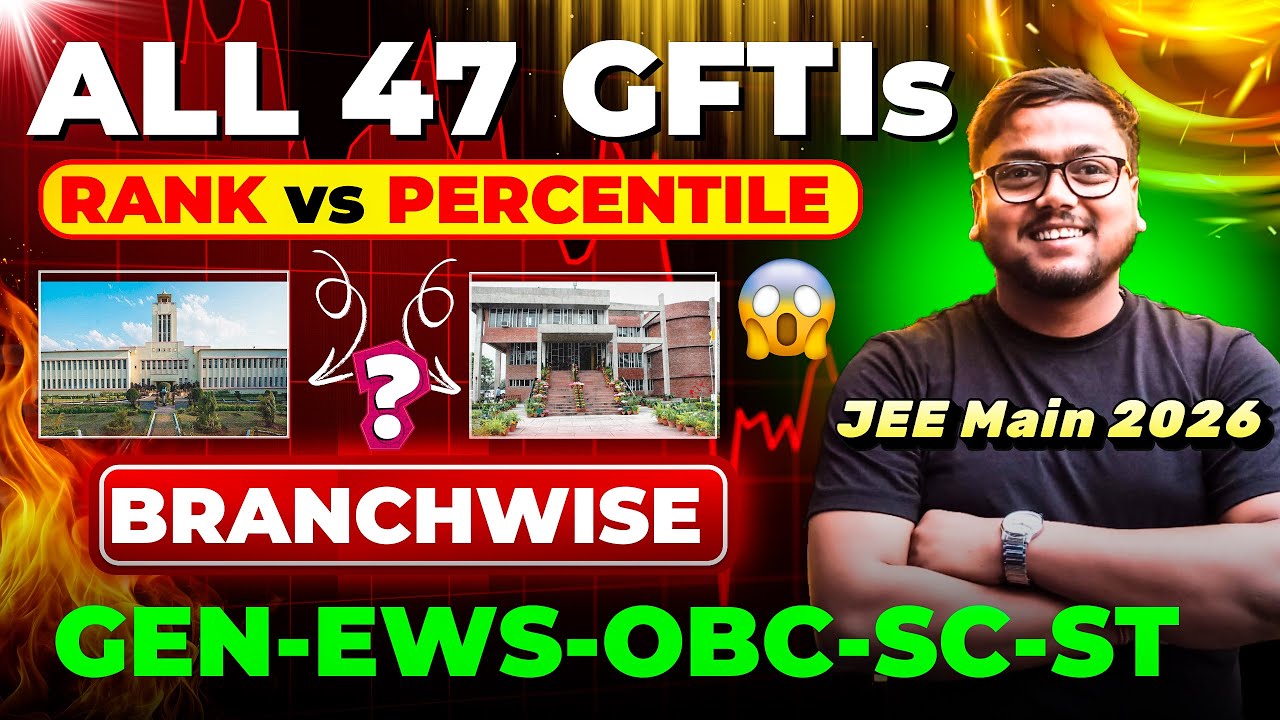 JEE Mains 2026 Result Out 🥳 | GFTI Cutoff 2026 JEE Mains 😍 | Percentile vs Rank Jee Mains 2026