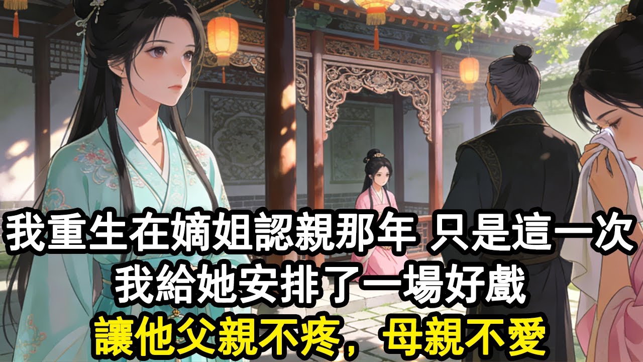 【古言故事】我重生在嫡姐認親那年，只是這一次，我給她安排了一場好戲。讓他父親不疼，母親不愛。#小說 #重生 #古言