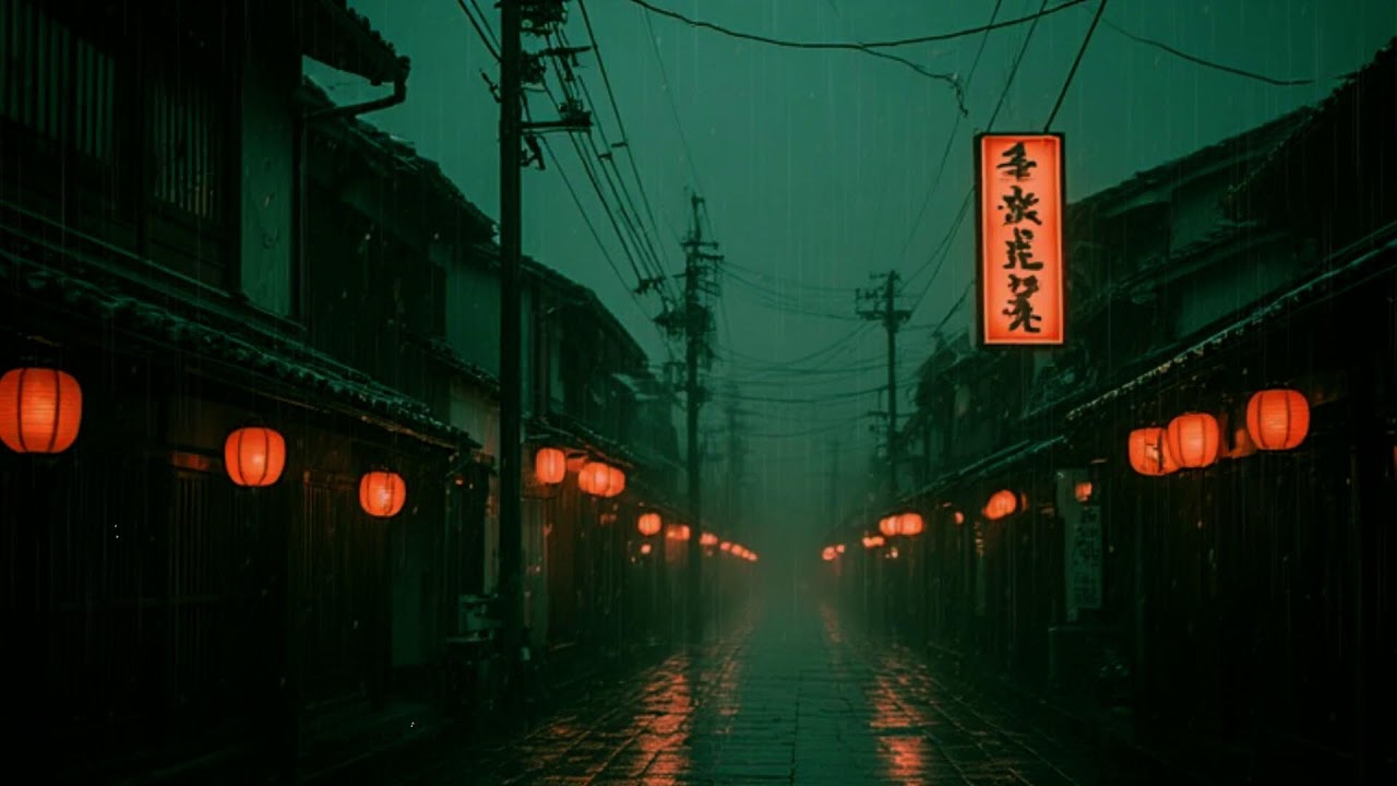 Rain Sounds + 80s Japanese Lofi | Deep Focus Night