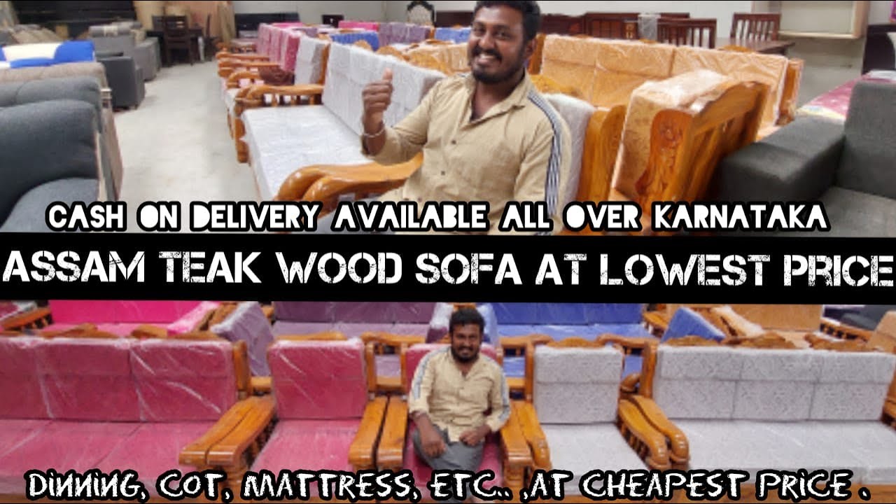 BRAND NEW ADMIRABLE ಮಂಚಗಳು AN WOODEN SOFAS AT LOWEST PRICE | WITH 5 ವರ್ಷಗಳು WARRANTY| BY SURUMADONA.
