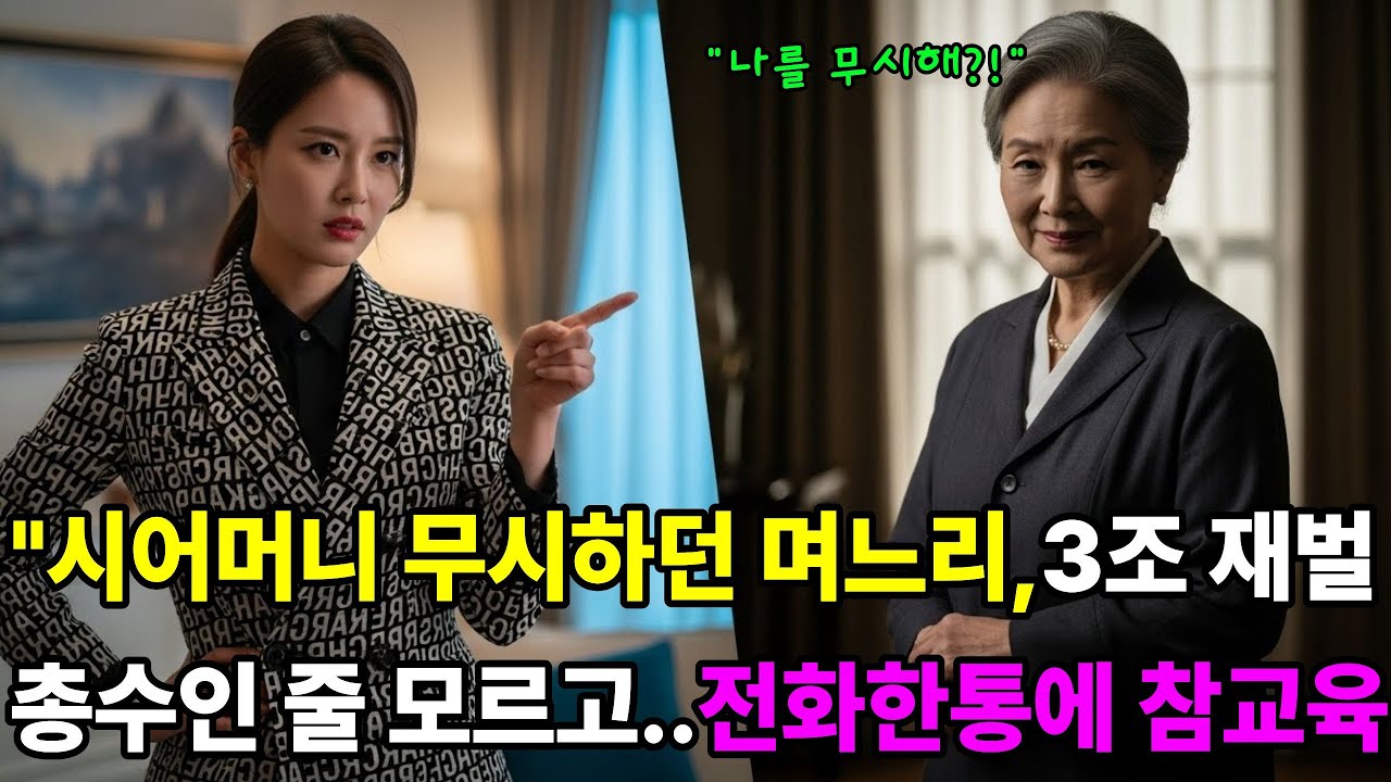 시어머니 무시하던 며느리, 3조 재벌 총수인 줄 모르고 3조 재벌 총수인줄 모르고 ....전화한통에 참교육ㅣ노후사연ㅣ감동사연ㅣ사연라디오ㅣ오디오북