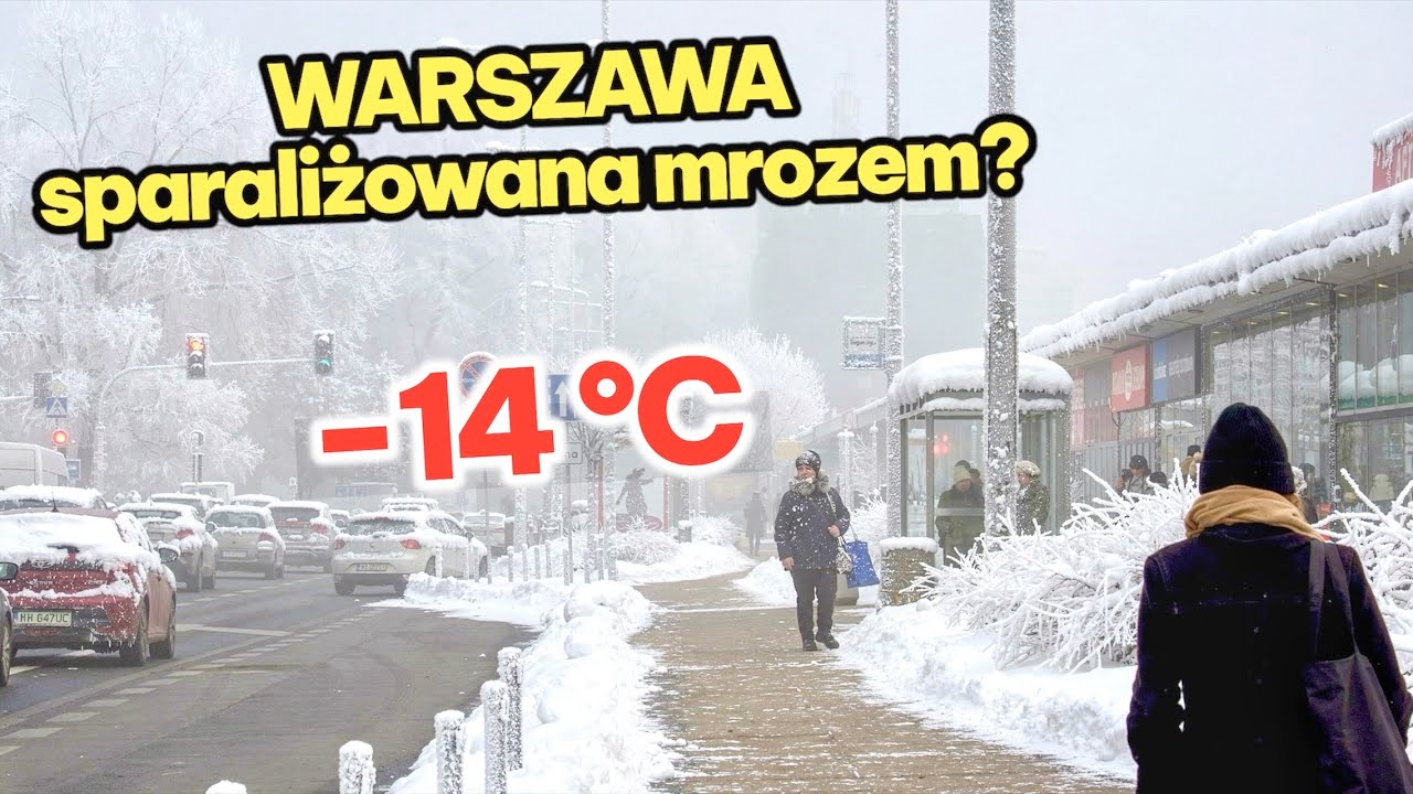 Warszawa sparaliżowana mrozem? -14°C i gęsta szadź na Woli! (Vlog)