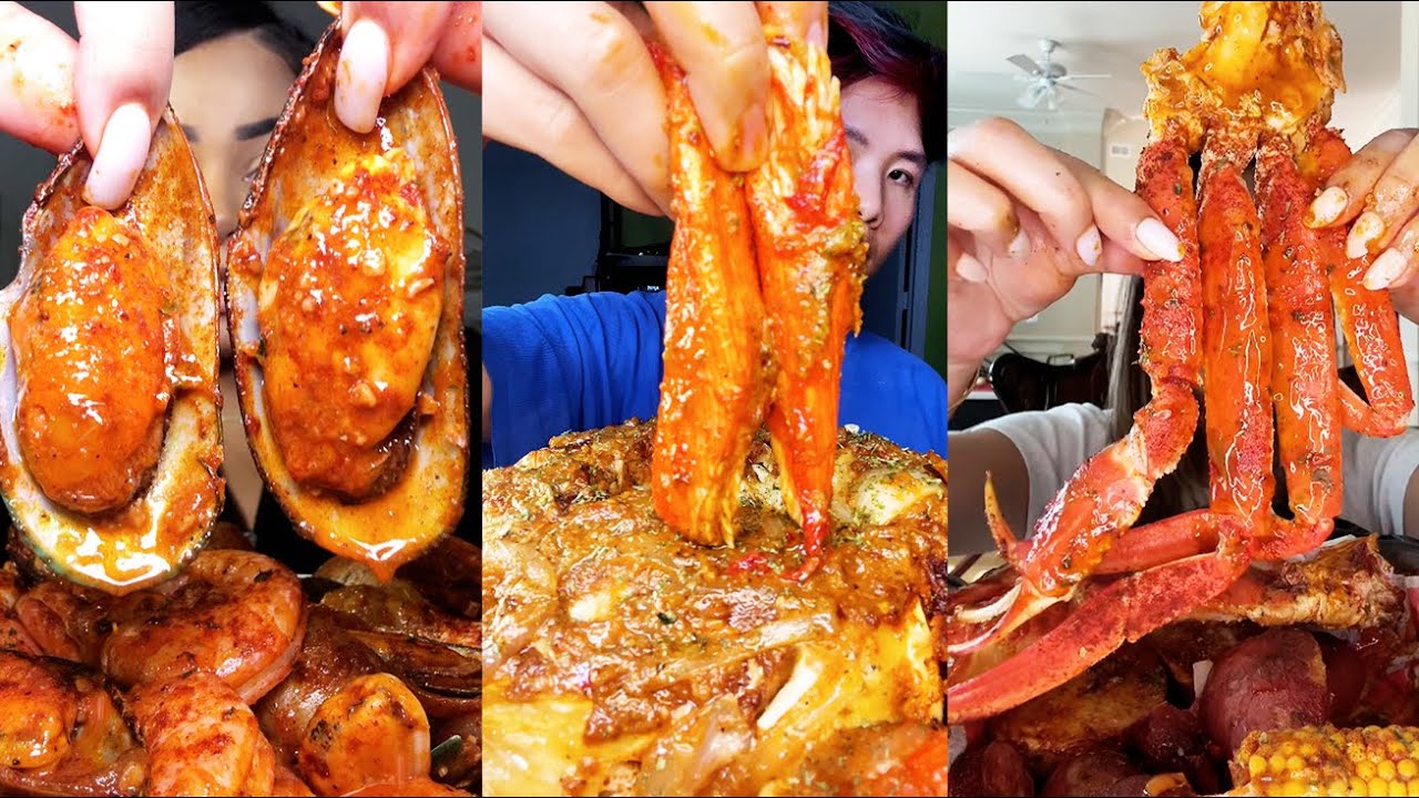 YUMMY Foods Mukbang | Мидии, имитация краба, королевский краб и многое другое!