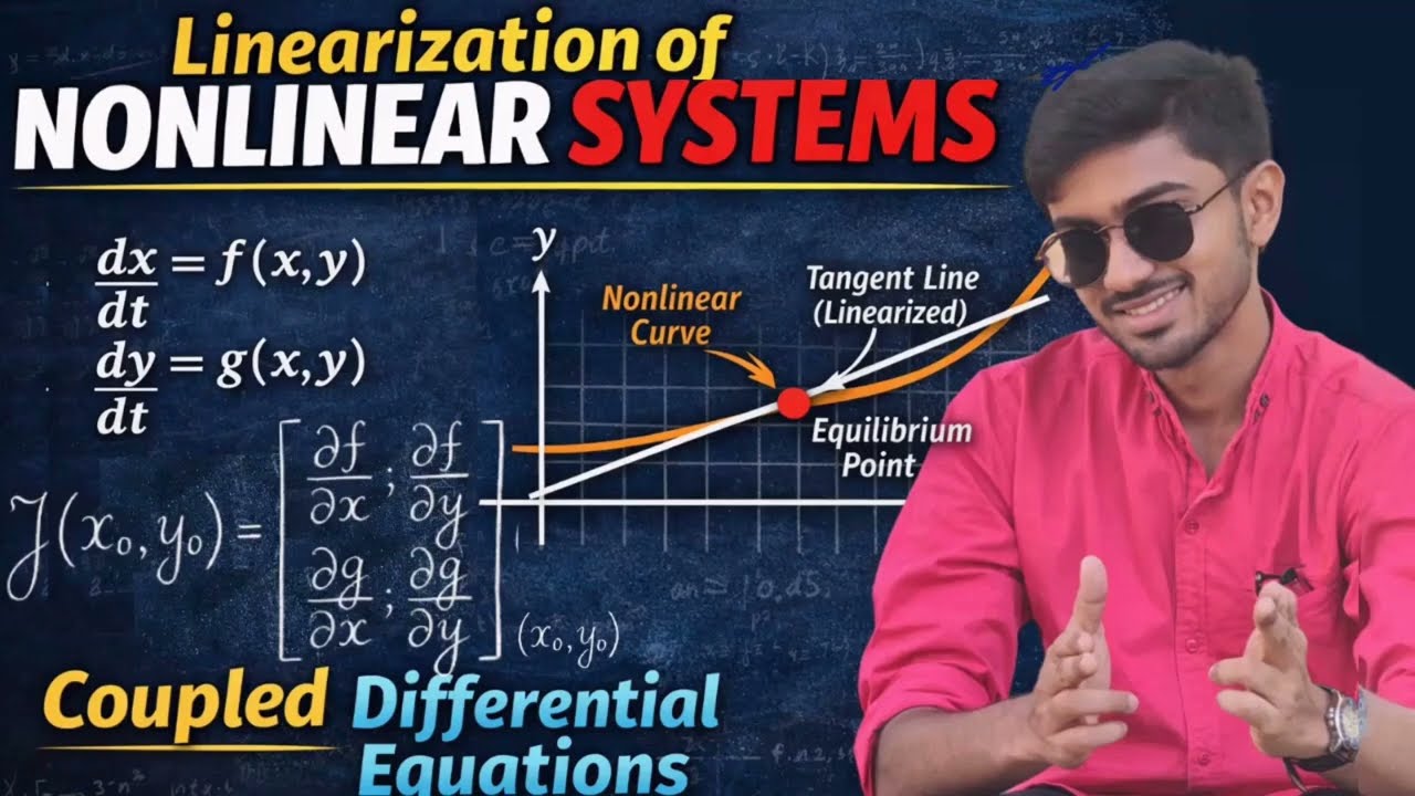 Linearization of Nonlinear Systems Around Equilibrium Points | Eigenvalues  Preview Explained