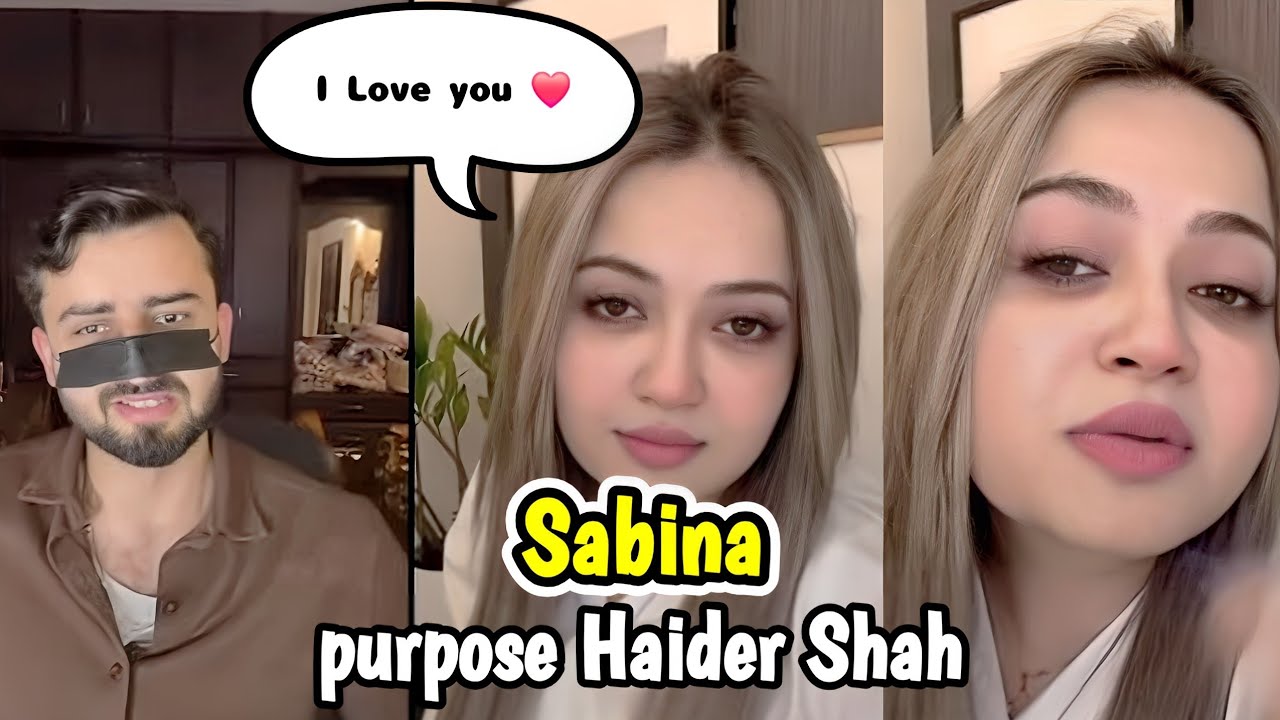 Sabina Purpose Haider Shah ❤️ | I love bol diya 🤣 | Live with Haider & Kainat 