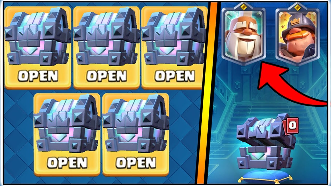 5 LEGENDARY KINGS CHEST OPENING | CLASH ROYALE | 5 CHAMPIONS!