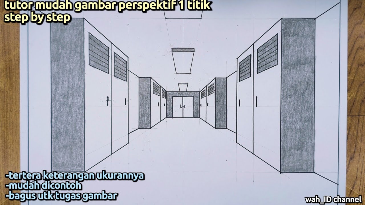 Рисование шкафчиков в школьном коридоре | Рисование в перспективе с одной точкой опоры | Учебное ...