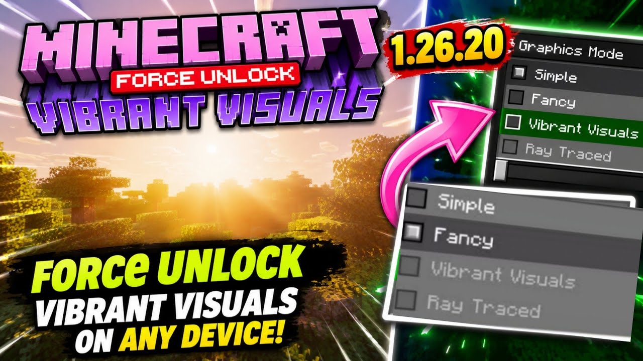 Unlock Vibrant Visuals on Low-Mid Phones 😱 Minecraft Patch Extended 1.26.20 🔥