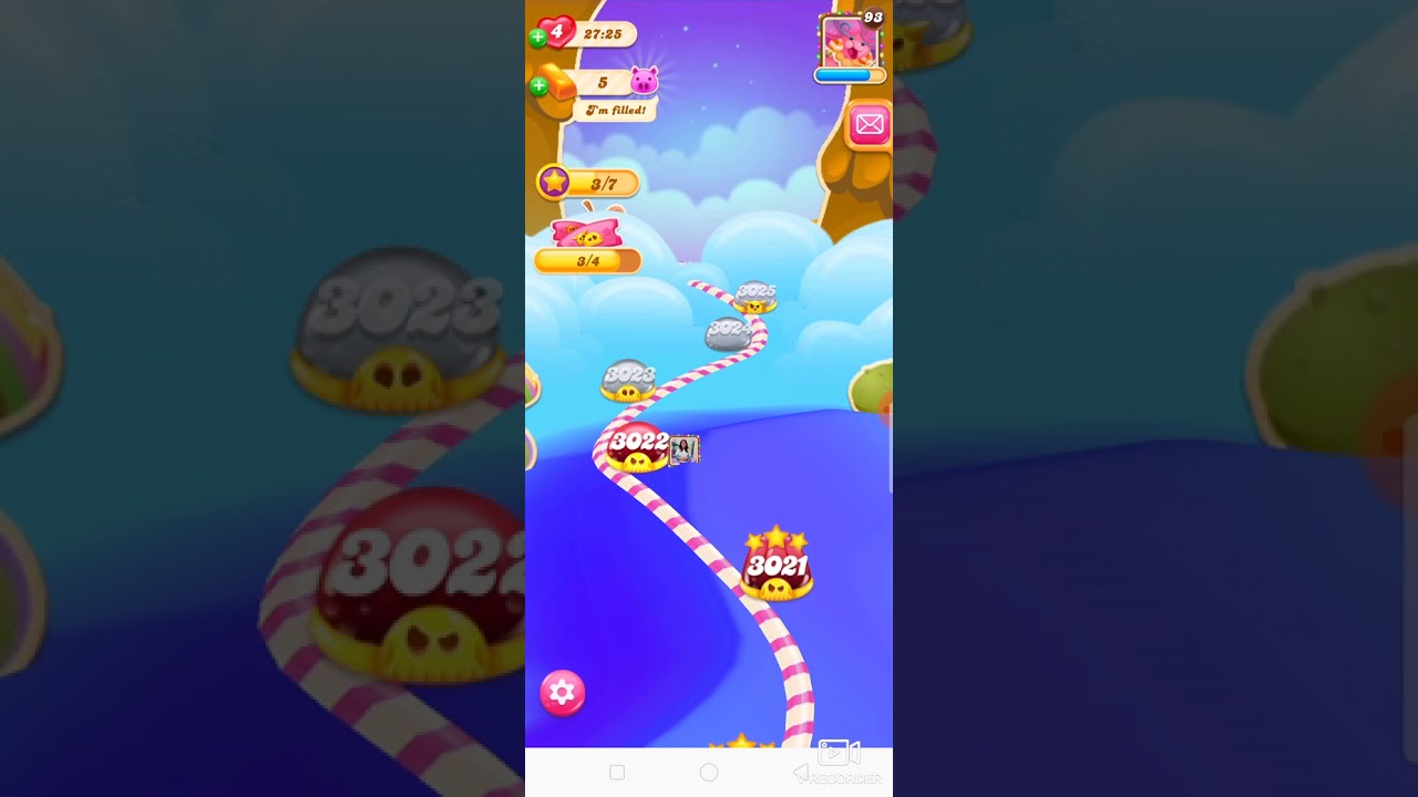 Candy crush jelly saga level no 3022( 1 booster)