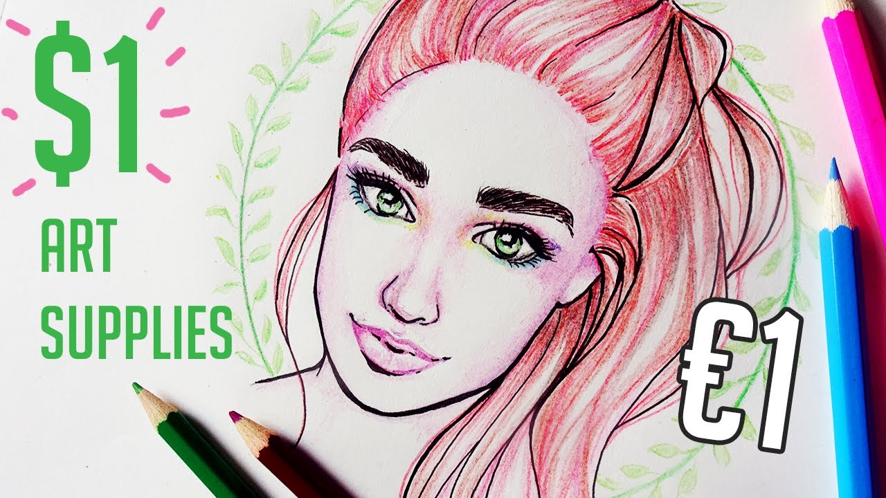 CHEAP ART SUPPLY CHALLENGE - &euro;1 Pencil Crayons