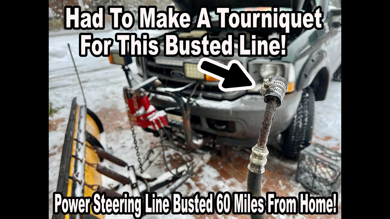 Ford F350 Power Steering Line Replacement Ford F250 Power Steering Line Fix! Ford Superduty Steering