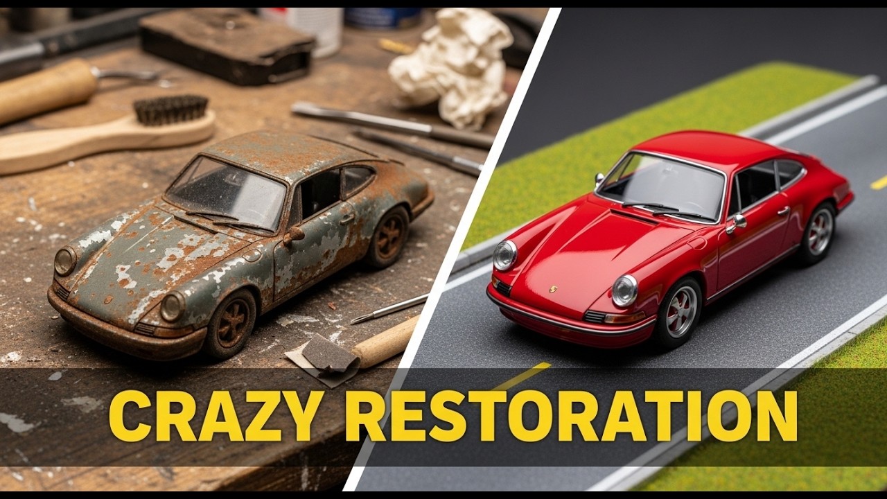 The Most Satisfying Diecast Restoration - 1:64 Porsche 911 Diecast #restoration #automobile