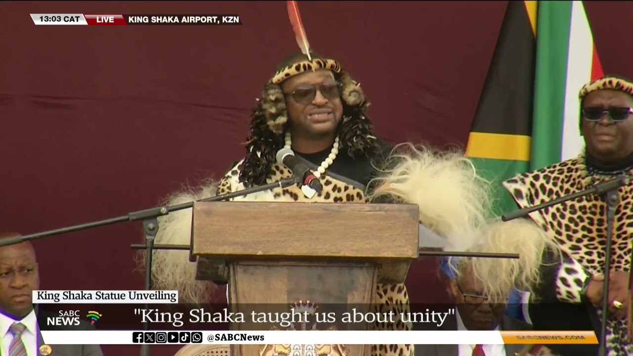 King Shaka statue unveiling I King Misuzulu addresses the crowd