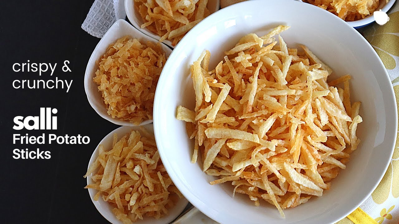Crispy & Crunchy Salli Recipe | Fried Potato Sticks  ➡  Healthy & Homemade