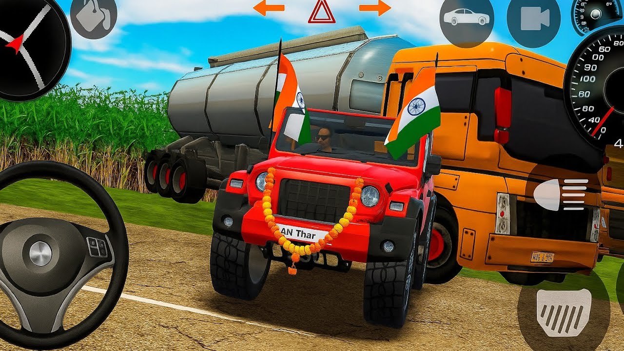 Modified Mahindra Red Thar 👿 Games:India (Gadi Wala game) Car Game Android Gameplay #2025 