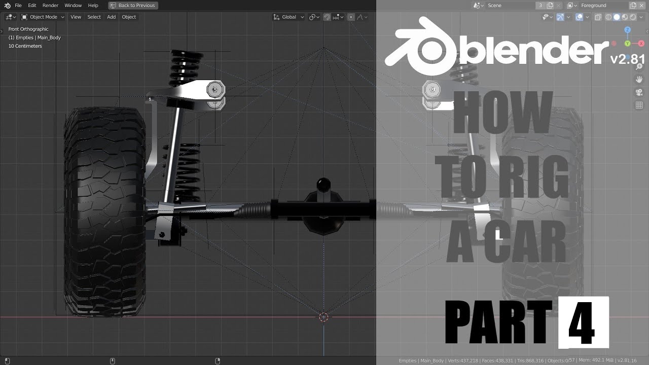 Blender 2.81 - Rigging A Car - Part 4 (Finishing The Rig)