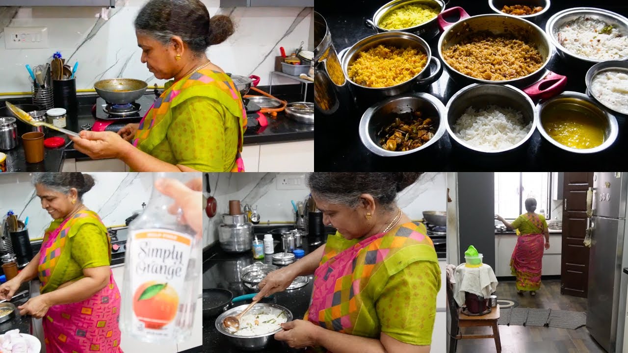 Amma Makes this If Someone is Pregnant - Amma's Cooking is the Best - 5 Variety Rice Lunch Menu -