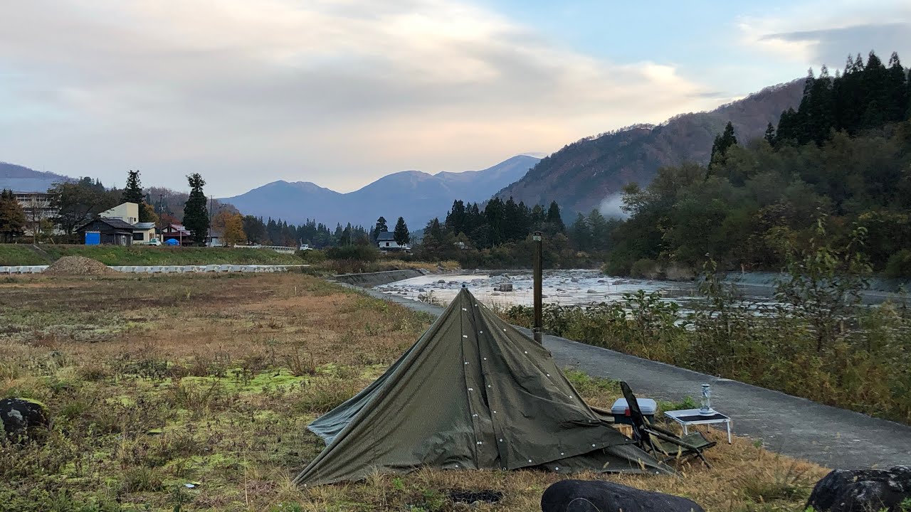 軍幕と薪ストーブとすき焼きと！2019.11氷点下の大井沢キャンプ場でソロキャンプ！