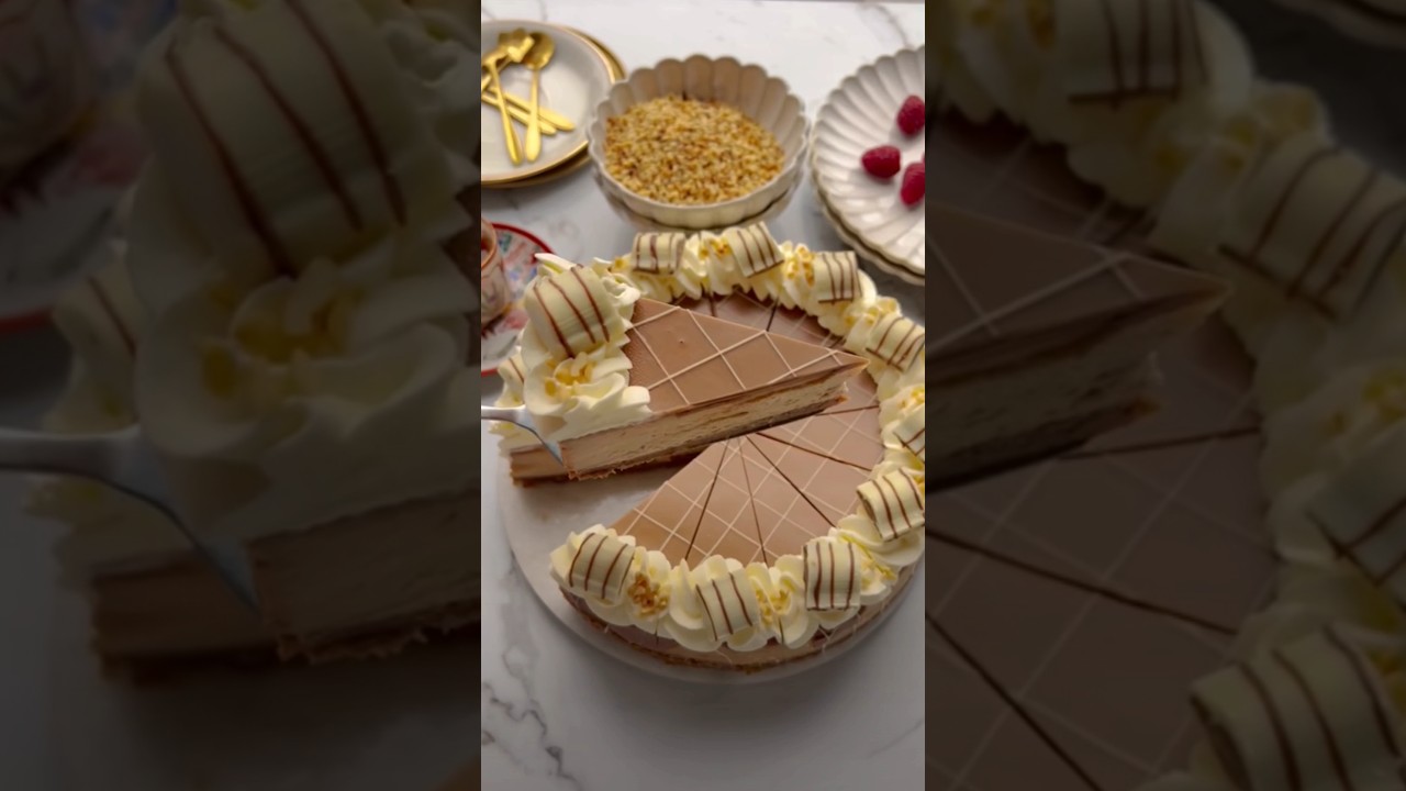 Hazelnoot Caramel Cheesecake | Bring It In A Minute #recipeshorts #sweets