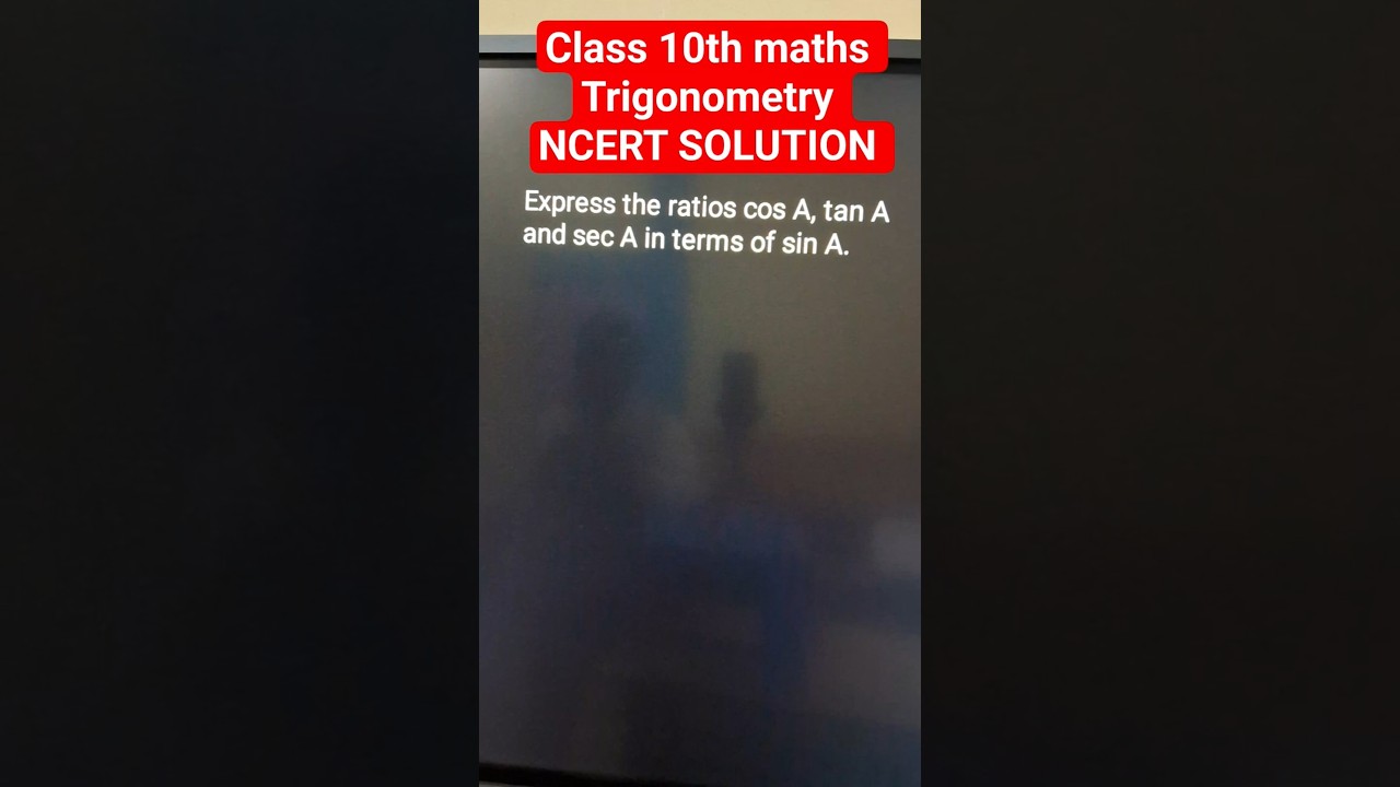 Trigonometry Class 10th Maths ncert solutions important question